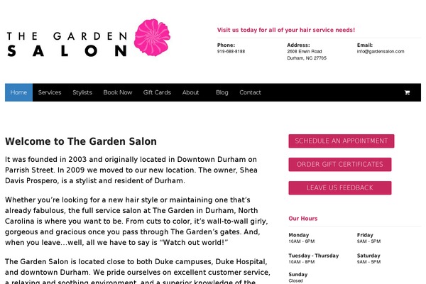 gardensalon.com site used Canvas