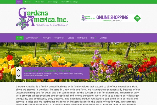 gardensamerica.com site used Florial-child