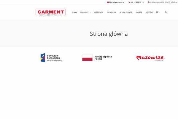 garment.pl site used Garment