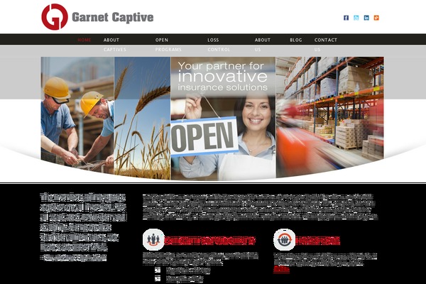 Garnet theme site design template sample