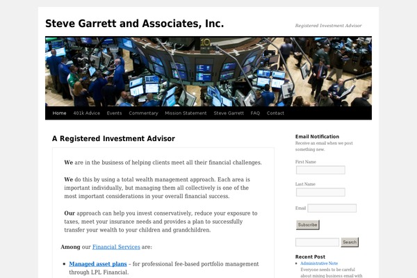 garrett-associates.net site used Twenty Ten