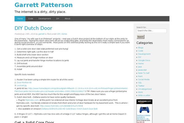 garrettpatterson.com site used Wp-foundation