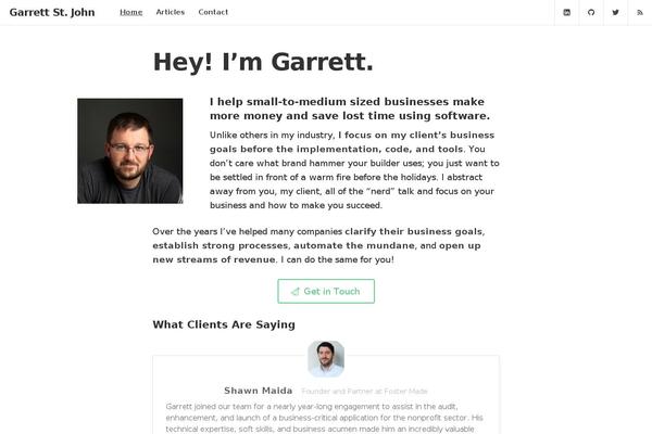 garrett theme websites examples