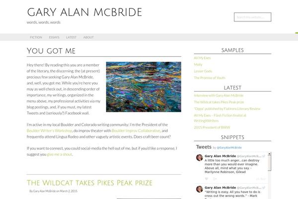 garyalanmcbride.com site used Nameless-pro