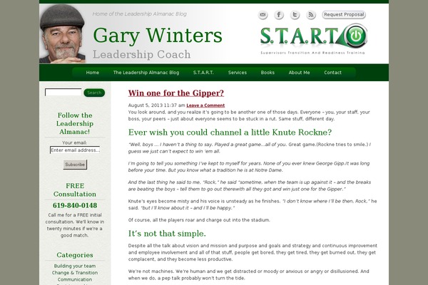 garywinters.com site used Gary