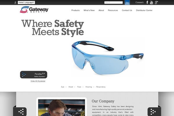 Gateway theme site design template sample