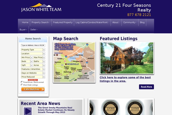 gatlinburgrealestateforsale.com site used Jwhite_theme