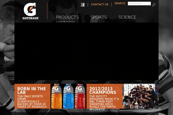 gatorade.co.nz site used Gatorade