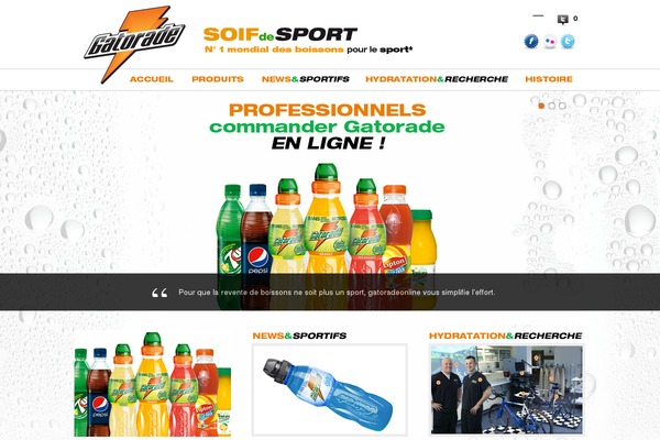 gatorade theme websites examples