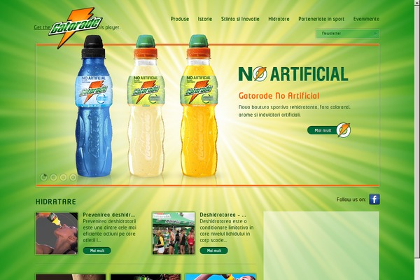 gatorade.ro site used Gatorade