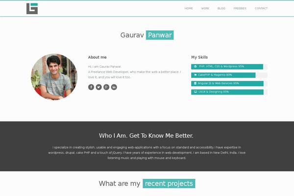 gauravpanwar.com site used Gauravpanwar