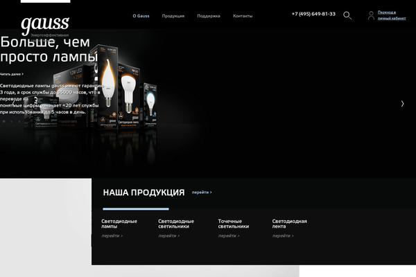 gauss-russia.ru site used Gauss-theme