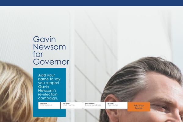 gavinnewsom.com site used Ms-starter