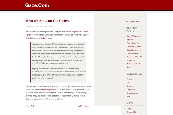 gaze.com site used Networker-mod