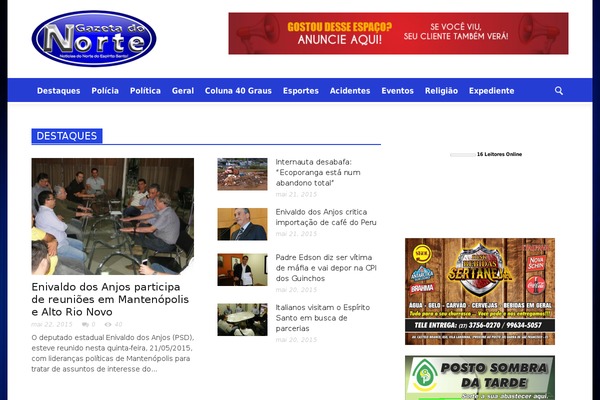 gazetadonorte.com site used Webmundo