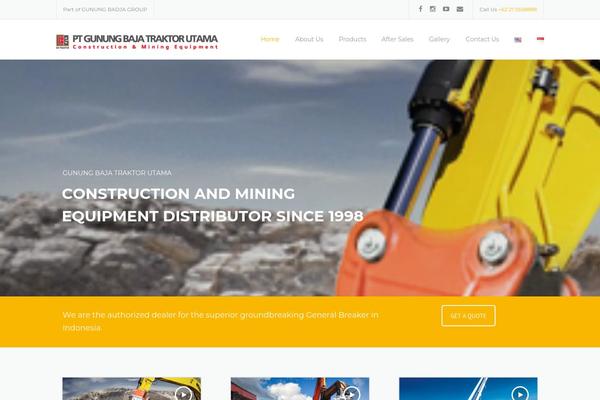 Construction-child theme site design template sample