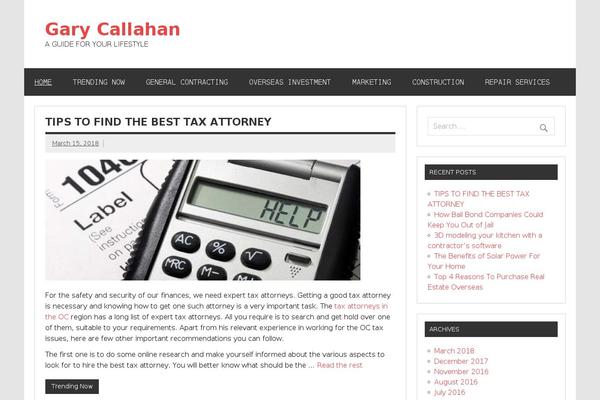 WordPress website example screenshot