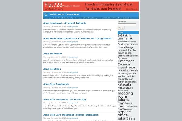 Flat728 theme site design template sample