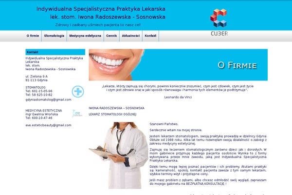 gdyniastomatolog.pl site used Dentysta