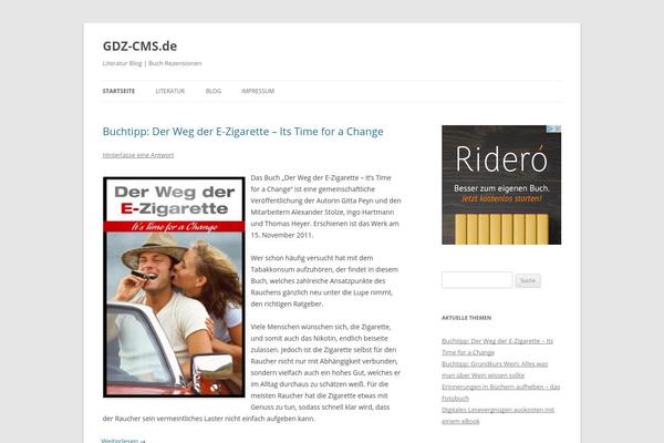 Twenty Twelve theme site design template sample