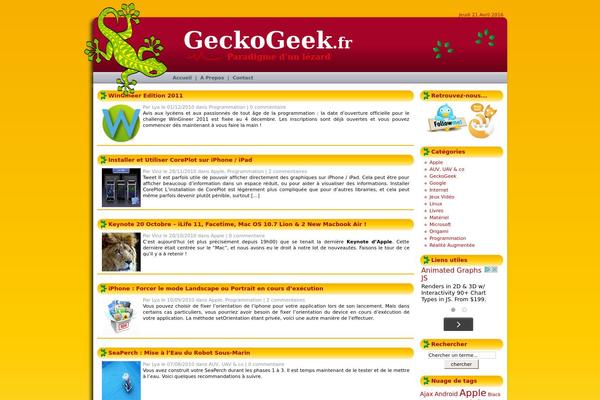 geckogeek.fr site used Geckogeekv1