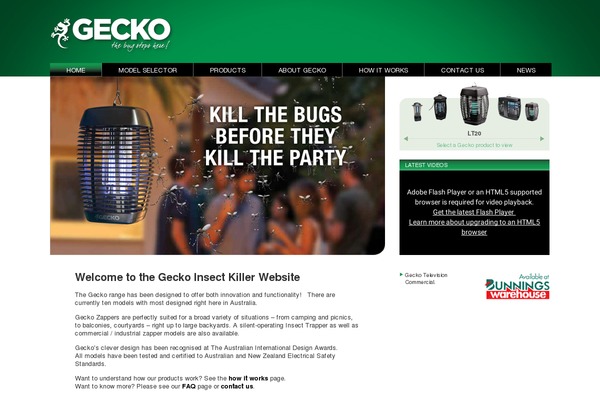 geckoinsectkillers.com.au site used Geckoinsectkillers