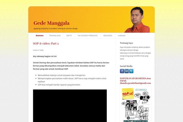 Twenty Twelve theme site design template sample