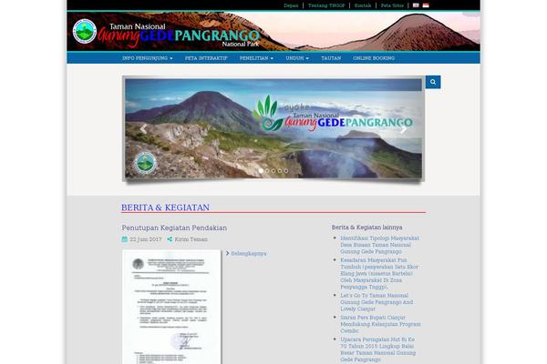 gedepangrango.org site used Wanderland