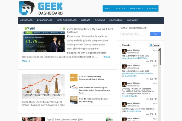 geekdashboard.com site used Geekdashboard