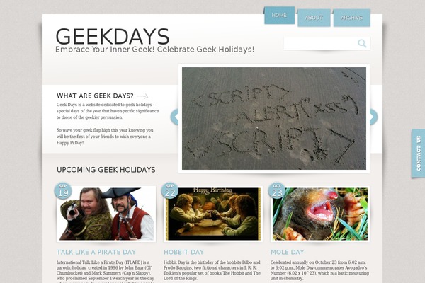 geekdays.com site used PaperPlane