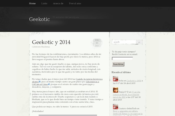 geekotic.com site used Elegant Grunge
