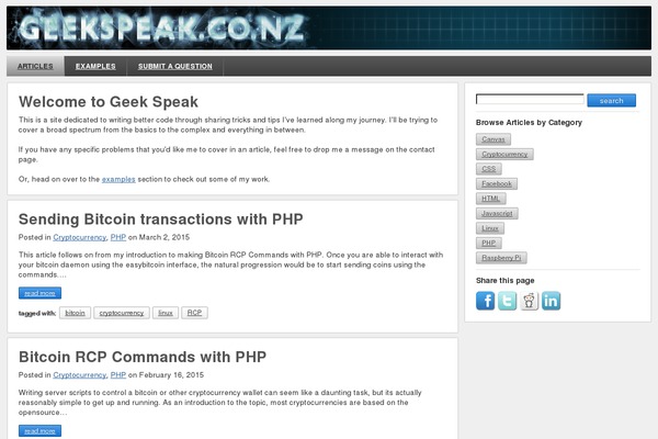 geekspeak.co.nz site used Geekspeak