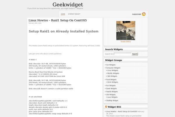 geekwidget.com site used K.I.S ( Keep it Simple )