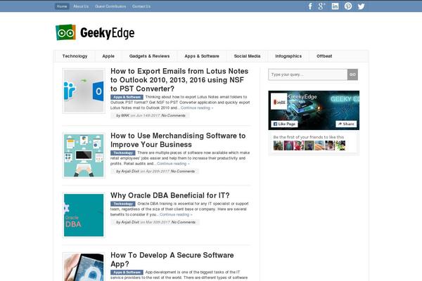 geekyedge.com site used Designblog-codebase
