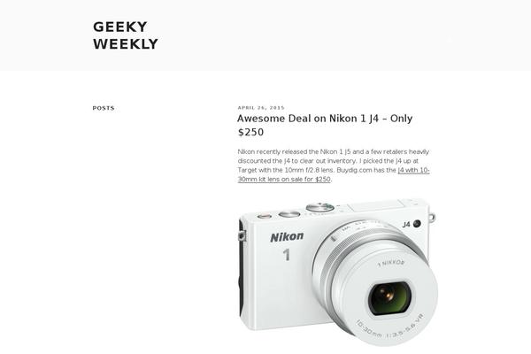 geekyweekly.com site used Twenty Fourteen