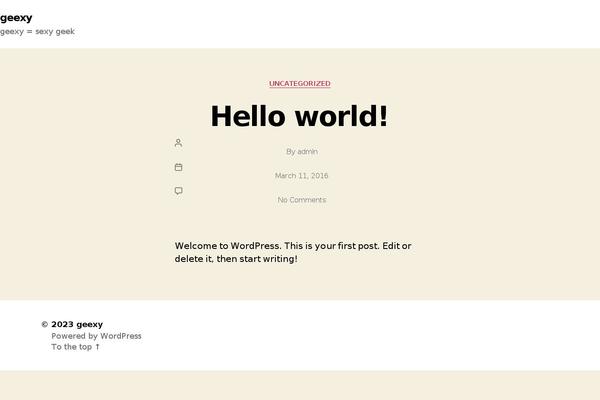 Twenty Twenty theme site design template sample