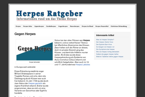 gegenherpes.com site used Herpes