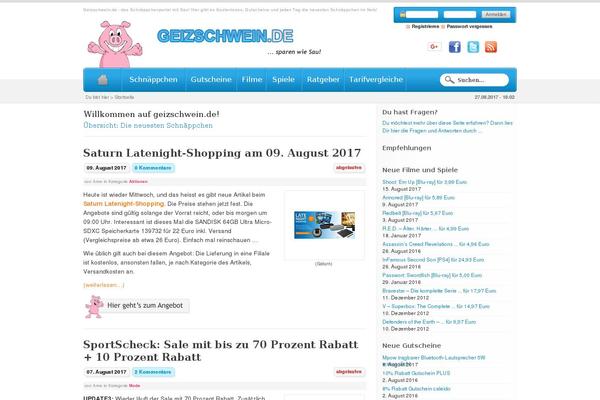geizschwein.de site used Geizschwein2012