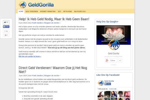 geldgorilla.nl site used Senhtheme-child
