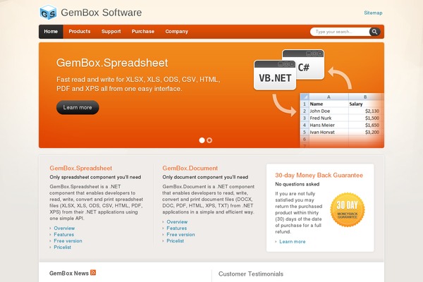gemboxsoftware.com site used Gembox