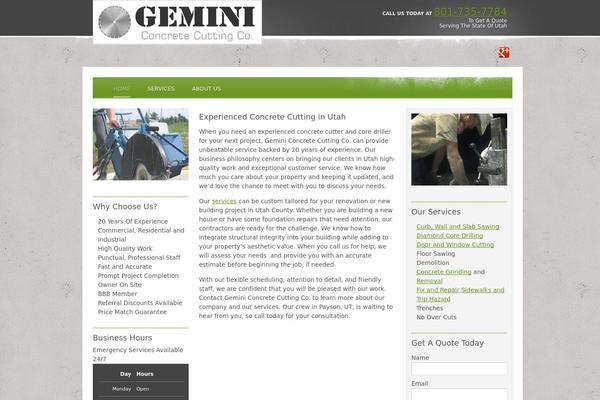 Gemini theme site design template sample