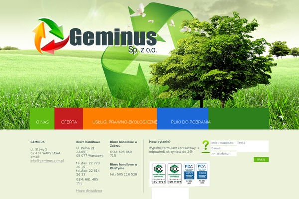 geminus.com.pl site used Own