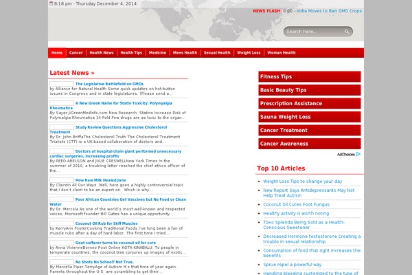 WordPress website example screenshot