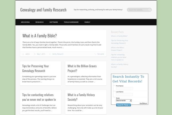 genealogy-software-search.com site used Pinboard
