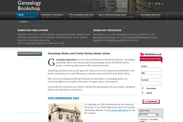 genealogybookshop.co.uk site used Genealogy-bookshop
