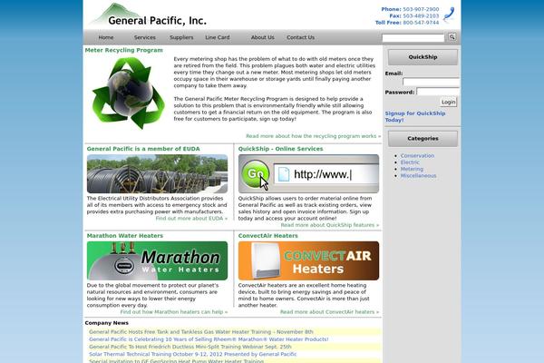 generalpacific.com site used Genpac0910