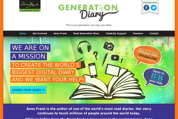 generationdiary.org.uk site used Generation