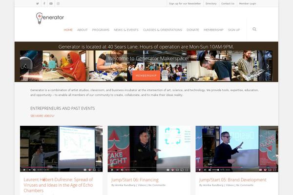 Salient theme site design template sample