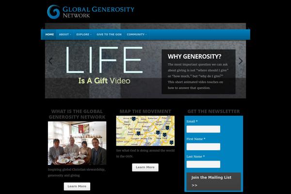 generosity WordPress theme, websites list used generosity theme generosity theme websites examples