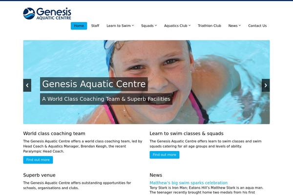 genesisaquatics.com.au site used Ireckonbootstrap-child